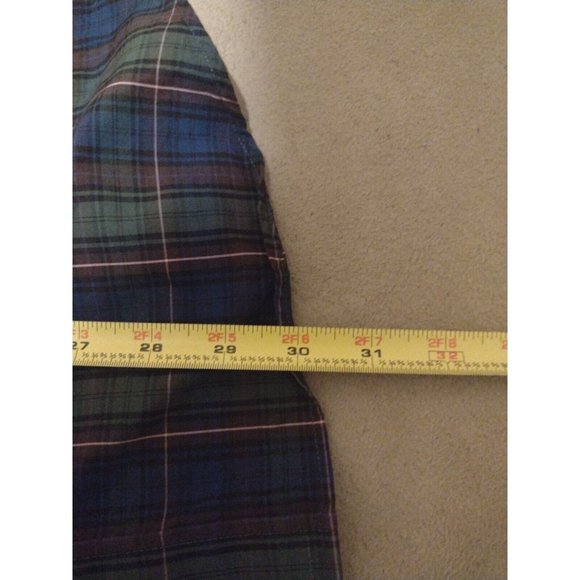 Todd Snyder Blue and Green Plaid Casual Button Down Shirt - Picture 10 of 11